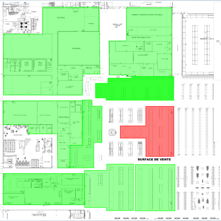 Plan de la salle des machines